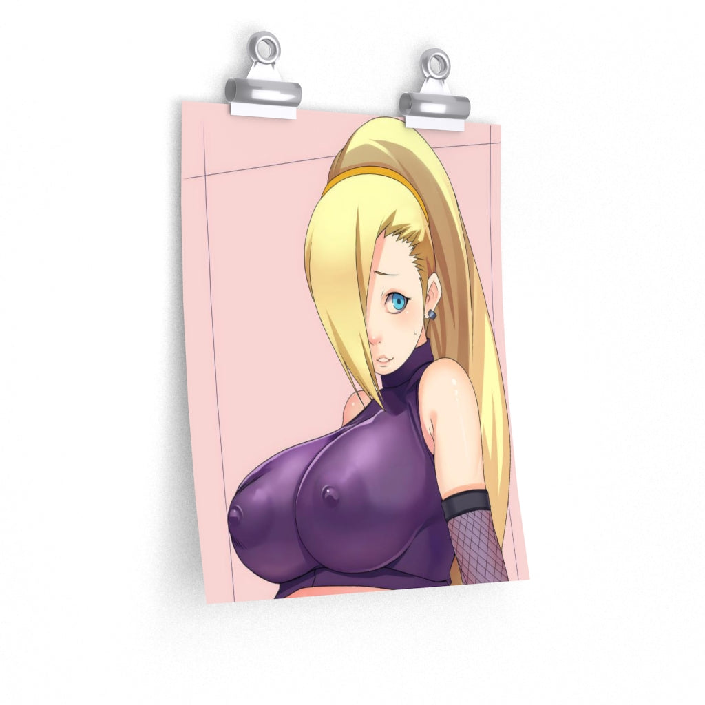 Big Tits Yamanaka Ino Naruto Ecchi Poster - Lewd Premium Matte Vertical Poster - Adult Wall Art