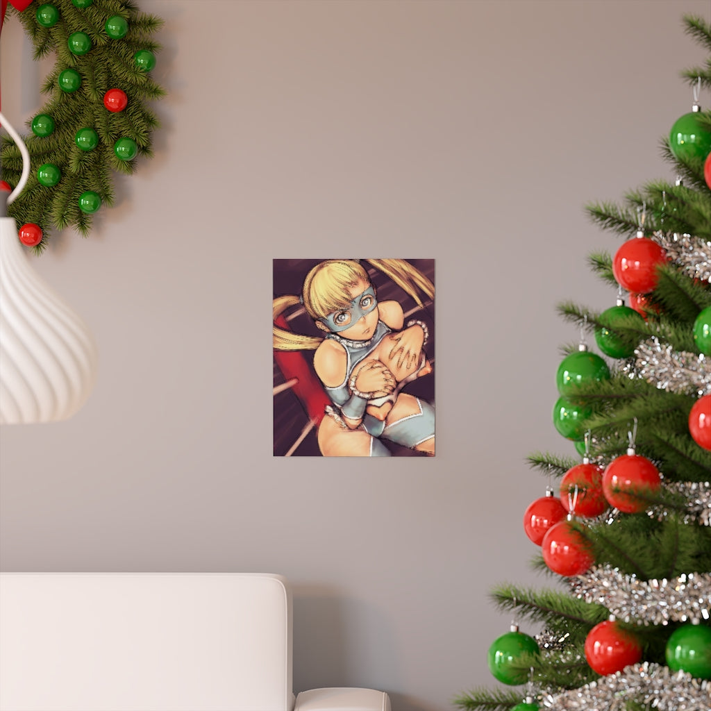 Rainbow Mika Street Fighter Poster - Lewd Premium Matte Vertical Poster - Adult Wall Art