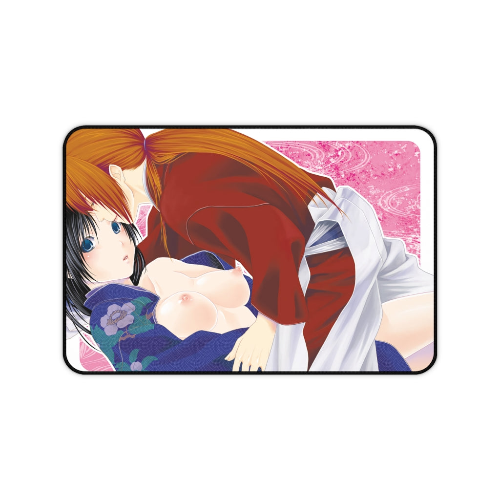 Rurouni Kenshin and Nude Tits Kaoru Desk Mat - Lewd Mousepad - Sexy Anime Girl Playmat