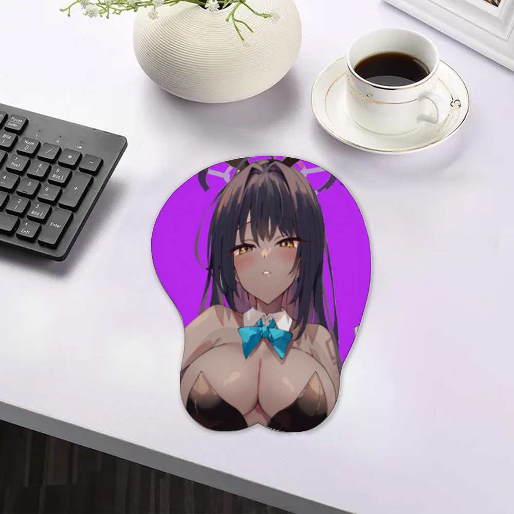 Anime 3D Boobs mousepad with Wrist Rest | Sexy Oppai Mouse pad for PC | Oppai mousepad with wrist support