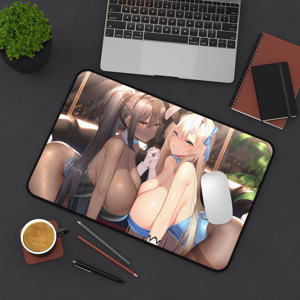 Blue Archive Mousepad - Big Boobs Bunny Girl Waifus Large Desk Mat - Ecchi Playmat