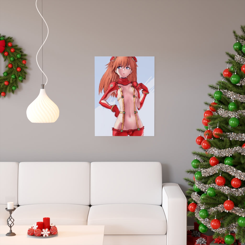 Souryuu Asuka Langley Neon Genesis Evangelion Poster - Lewd Premium Matte Vertical Poster - Adult Wall Art