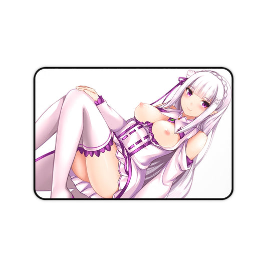 Re Zero Sexy Mousepad - Nude Anime Tits Emilia Desk Mat - Ecchi Playmat