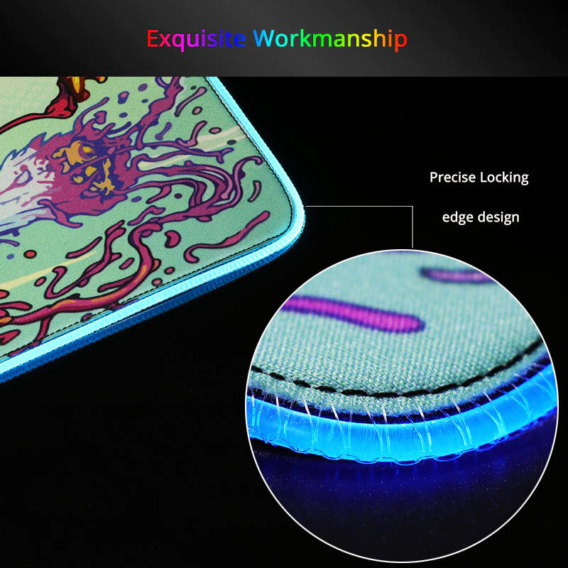 Light-emitting RGB XL Mouse Pad ( 80 X 30 CM ) 4mm Thick Gaming Mouse Pad - The Mouse Pads Ninja Mouse Pads