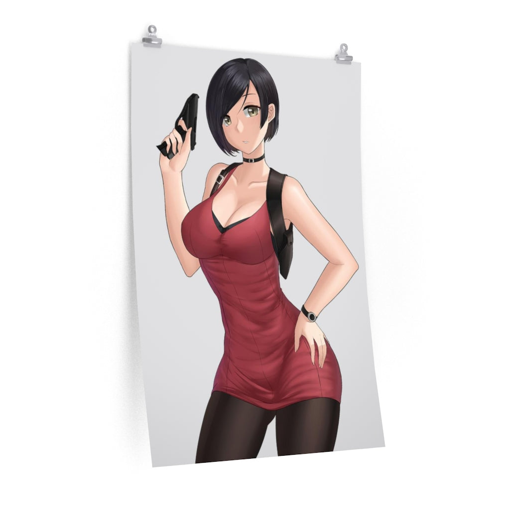 Ada Wong Resident Evil Sexy Poster - Lewd Premium Matte Vertical Poster - Adult Wall Art