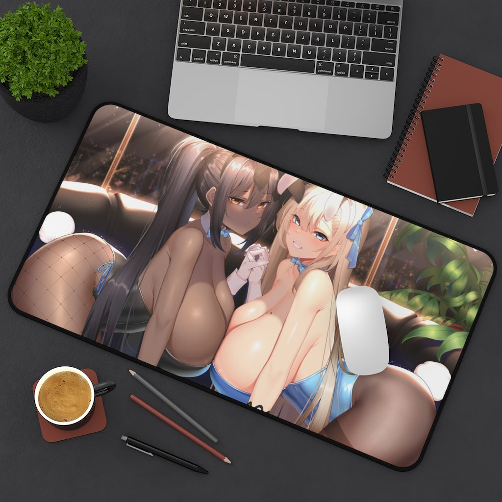 Blue Archive Mousepad - Big Boobs Bunny Girl Waifus Large Desk Mat - Ecchi Playmat