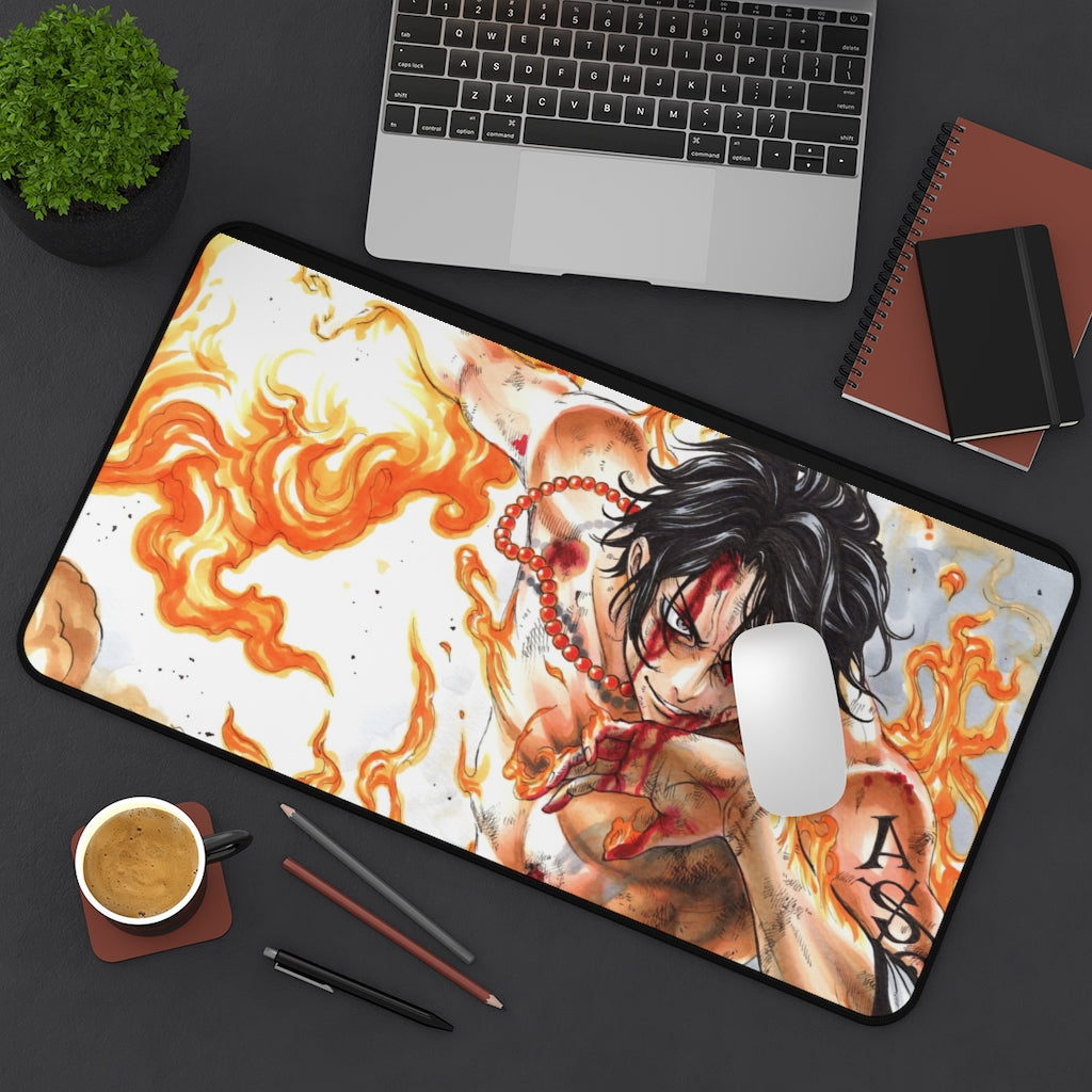 Fire Fist ACE - One Piece Non-Slip Mouse Pad / Desk Mat - The Mouse Pads Ninja Home Decor