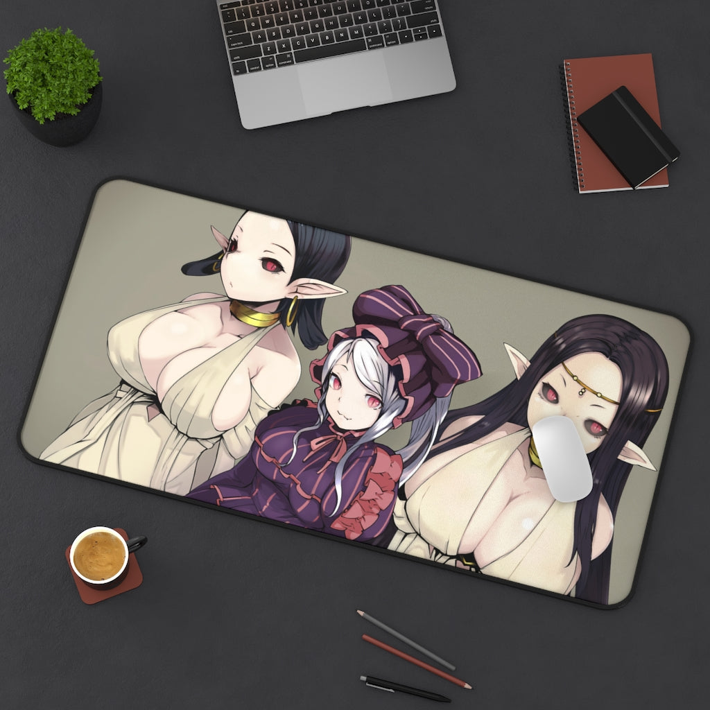 Overlord Shalltear Bloodfallen and Busty Vampire Brides Desk Mat - Non Slip Mousepad