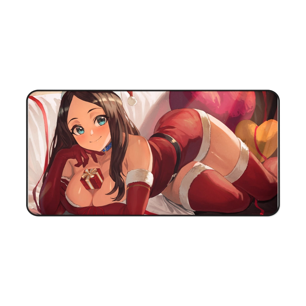 Fate Grand Order Ecchi Mousepad - Leonardo Da Vinci Christmas Large Desk Mat - Sexy Mouse Pad