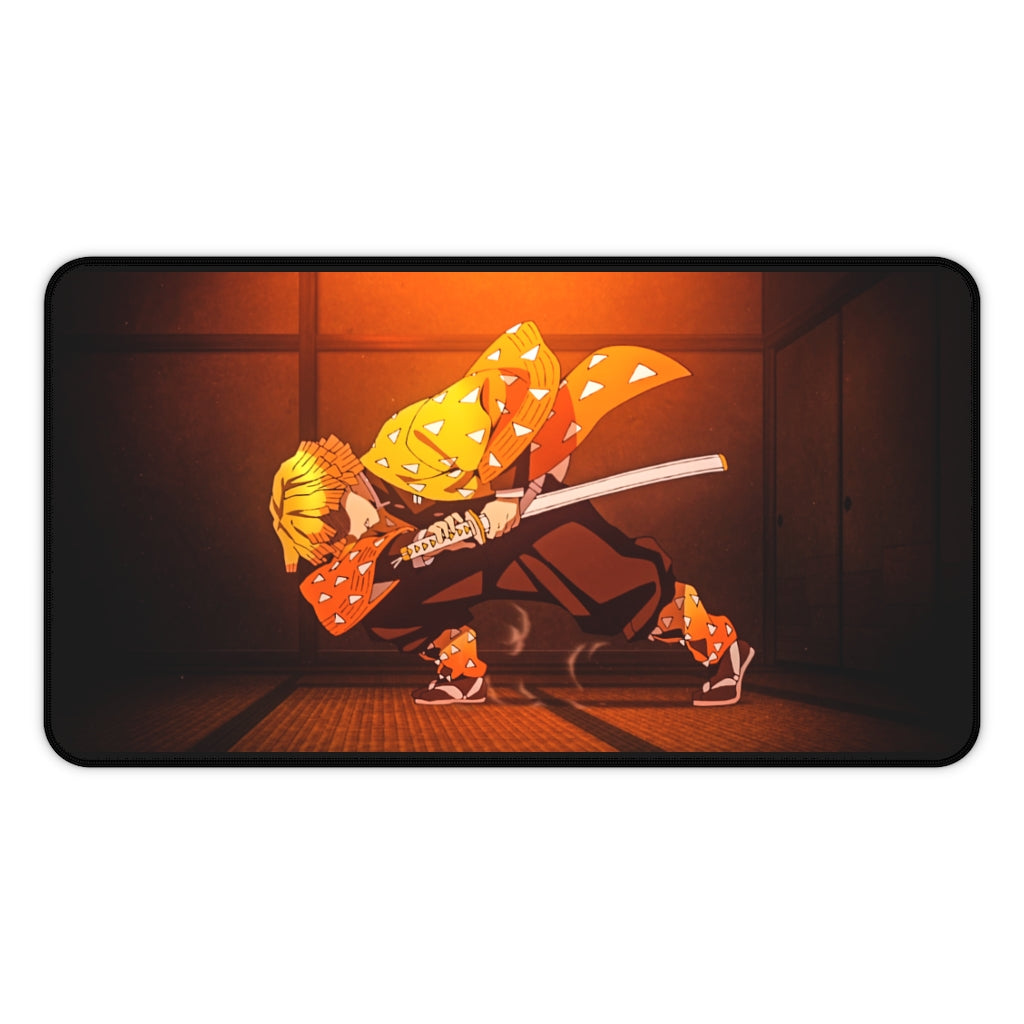 Demon Slayer Mouse pad Anime Large Desk Mat - Zenitsu Agatsuma - The Mouse Pads Ninja 12" × 22" Home Decor