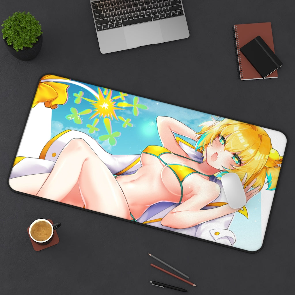 Sexy Pine Bikini Bomber Girl Bomberman Desk Mat - Non Slip Mousepad