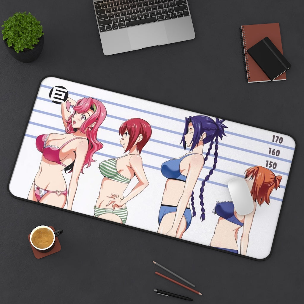 Maken-ki! Waifus Mensurations Boobs Size Bust Chart Mousepad - Non Slip Desk Mat