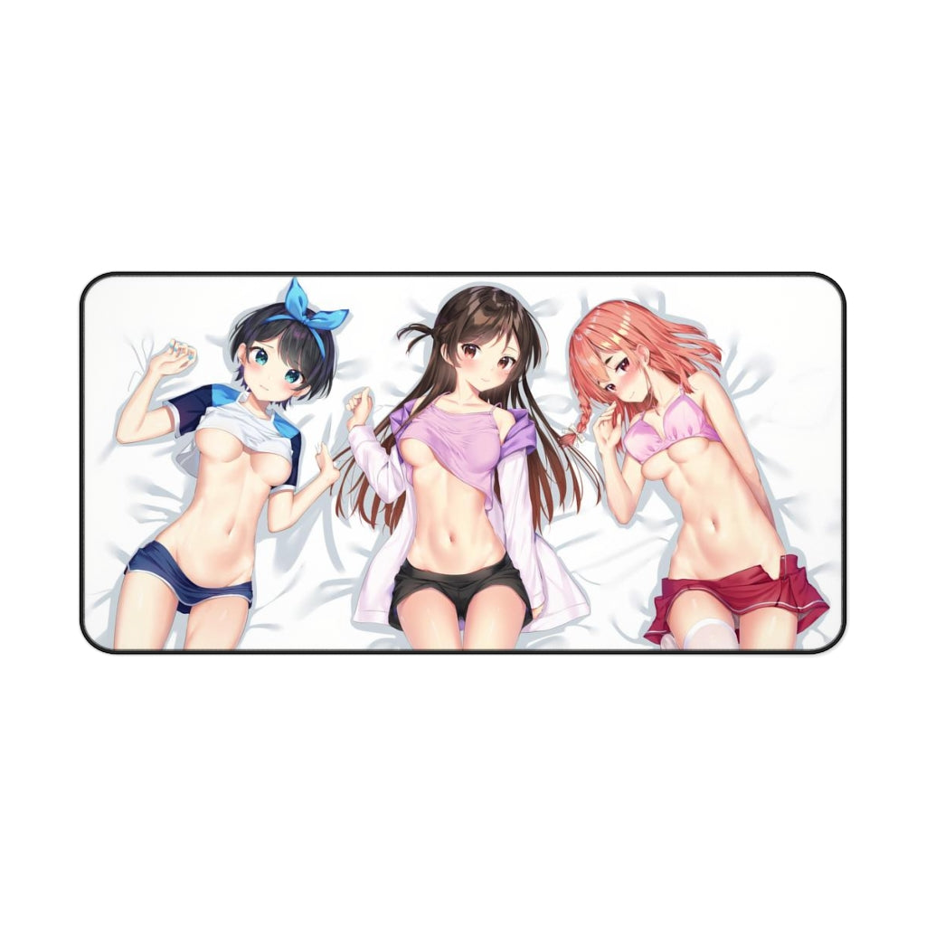 Rent A Girlfriend Sexy Waifus Desk Mat - Non Slip Mousepad