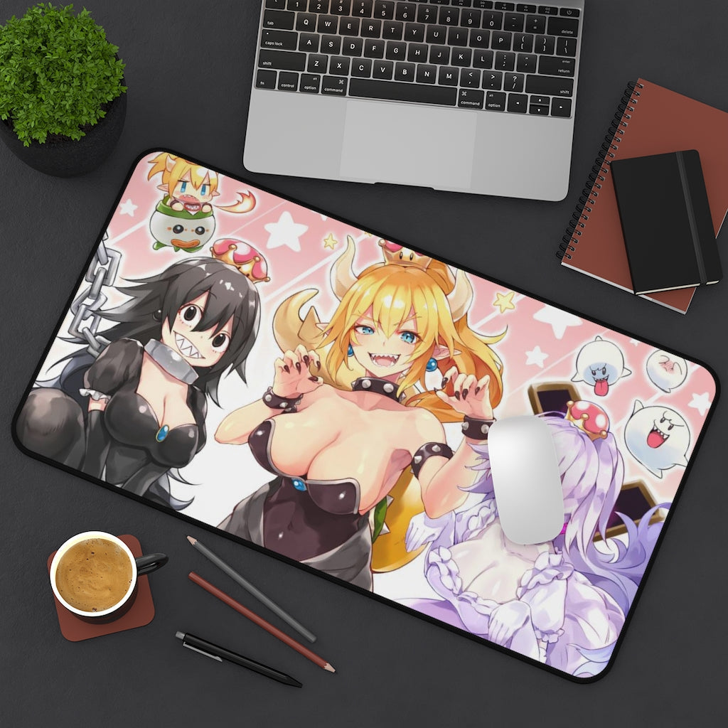 Sexy Bowsette and Booette Anime Mousepad Doujin - Desk Mat - Big Gaming Mouse Pad - MTG Playmat