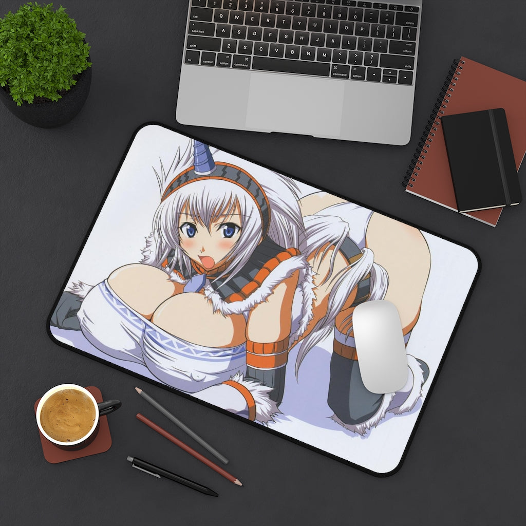 Monster Hunter Anime Mousepad - Large Desk Mat - Ecchi Mouse Pad - Sexy Gaming Playmat