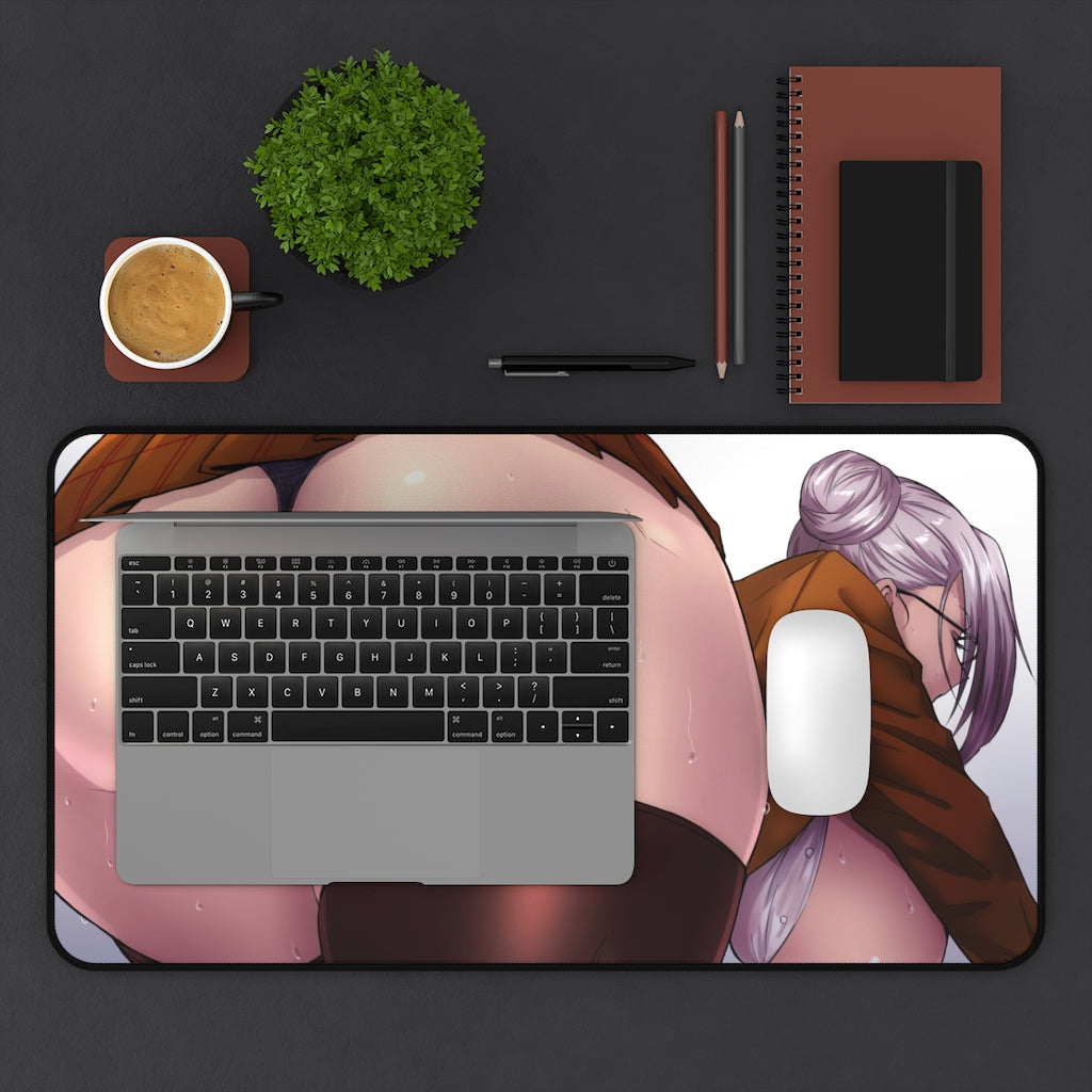 Thick Butt Shiraki Meiko Prison School Desk Mat - Lewd Mousepad - Sexy Anime Girl Playmat