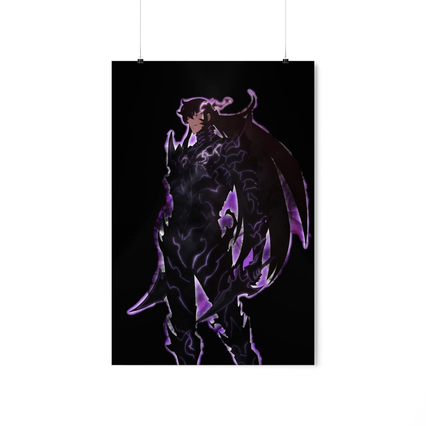 Solo Leveling Poster - Premium Matte Vertical Poster - Sung Jin Woo God Form Anime Wall Art Decor