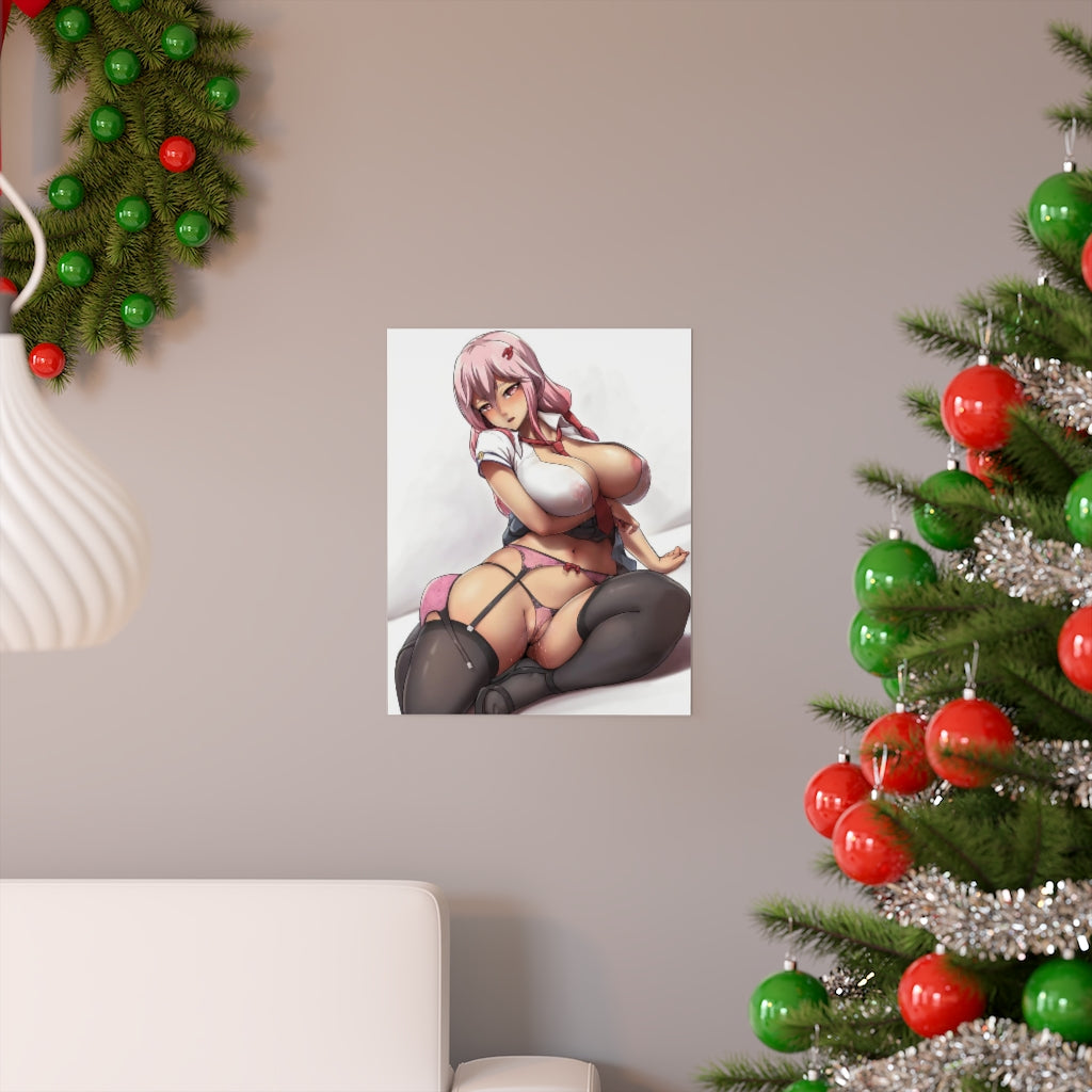 Thick Boobs Yuzuriha Inori Guilty Crown Hentai Poster - Lewd Premium Matte Vertical Poster - Adult Wall Art