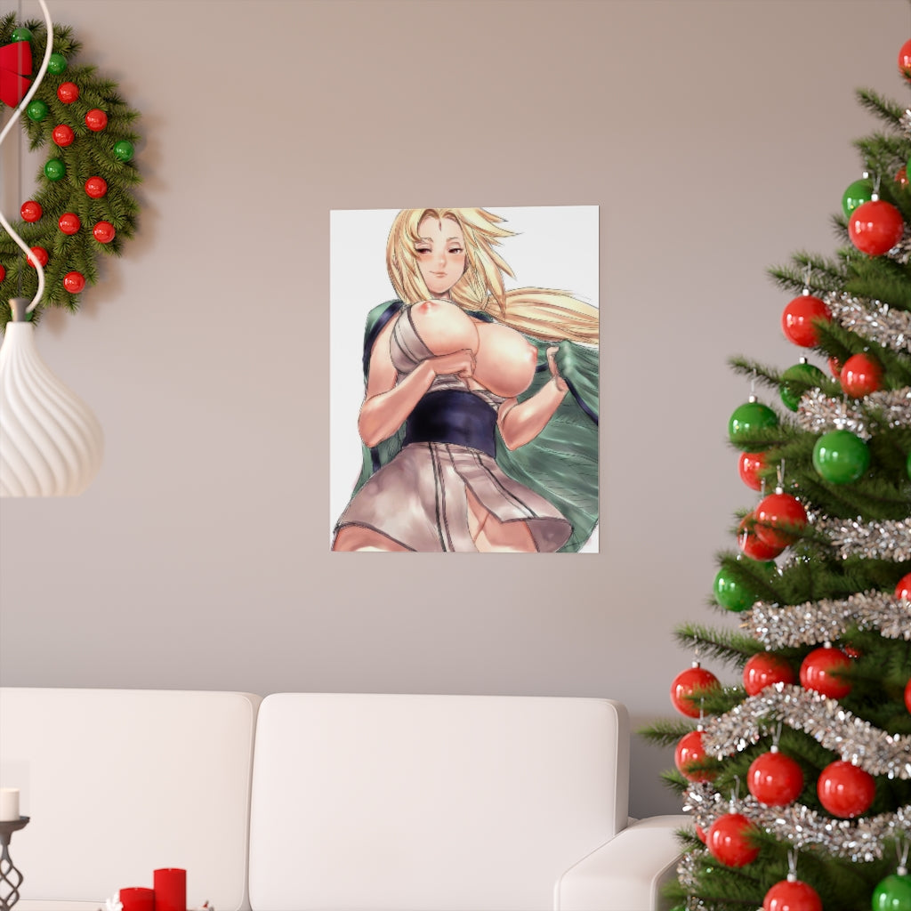 Tsunade Naruto Poster - Lewd Premium Matte Vertical Poster - Adult Wall Art