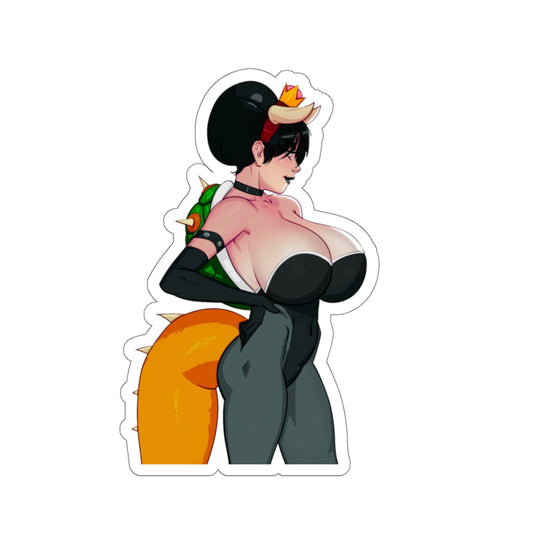 Toph Bowsette Costume Waterproof Sticker - Ecchi Vinyl Anime Car Decal - Avatar the Last Airbender