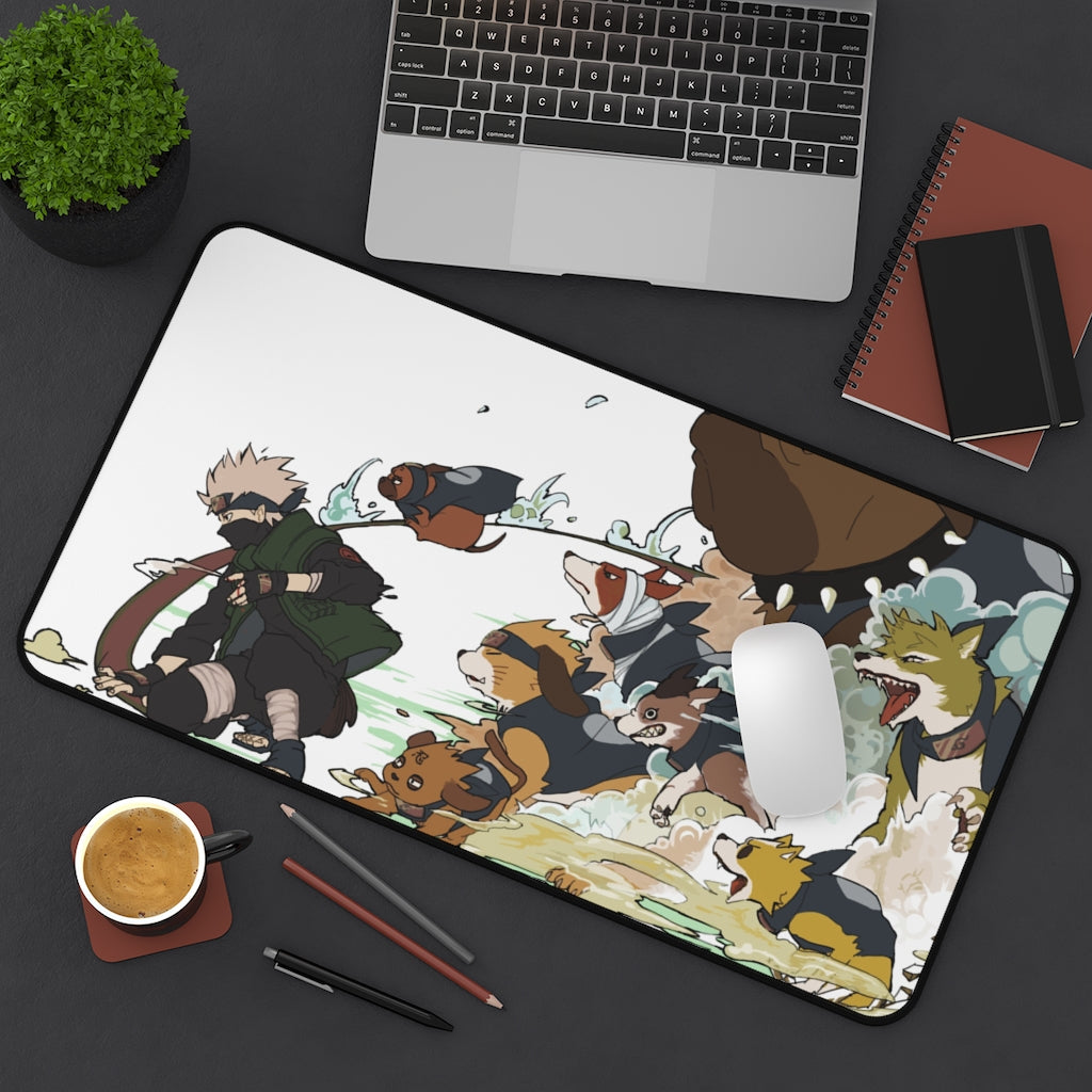 Kakashi dog team - Naruto Shippuden Anime Computer Mouse Pad / Desk Mat - The Mouse Pads Ninja Home Decor