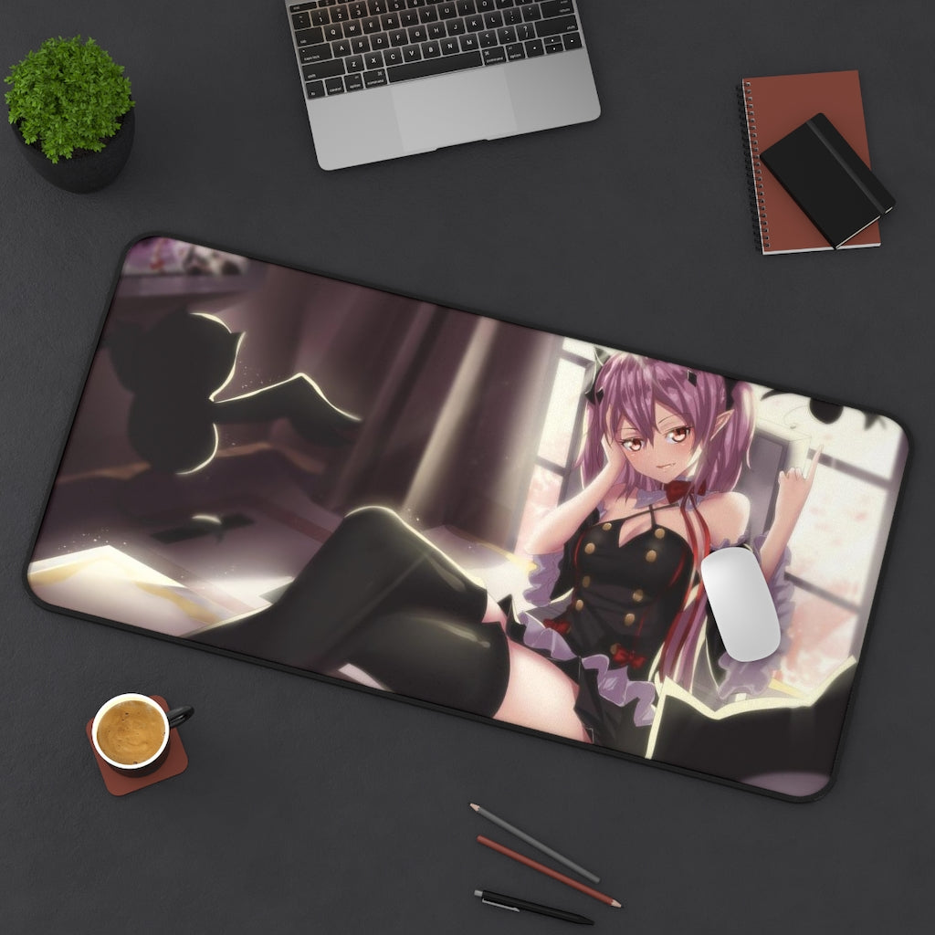 Seraph of The End Sexy Mousepad - Krul Tepes Anime Desk Mat - Ecchi Manga Playmat