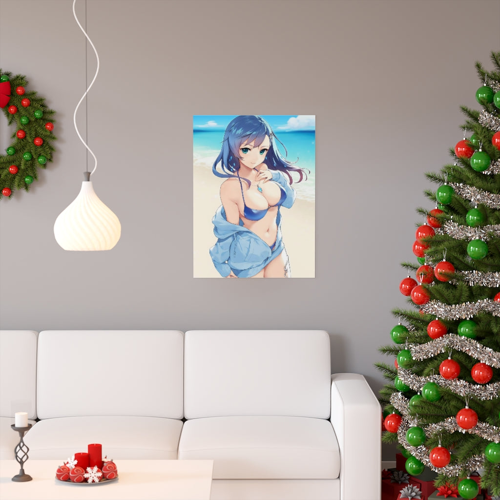 Maria Traydor Bikini Star Ocean Ecchi Poster - Lewd Premium Matte Vertical Poster - Adult Wall Art