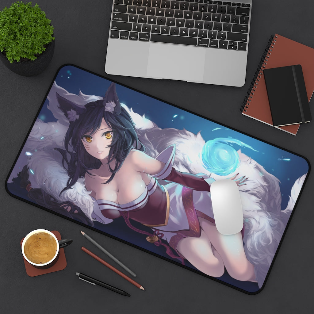 Ahri Anime Mousepad - Large Desk Mat - Ecchi Mouse Pad - MTG Playmat