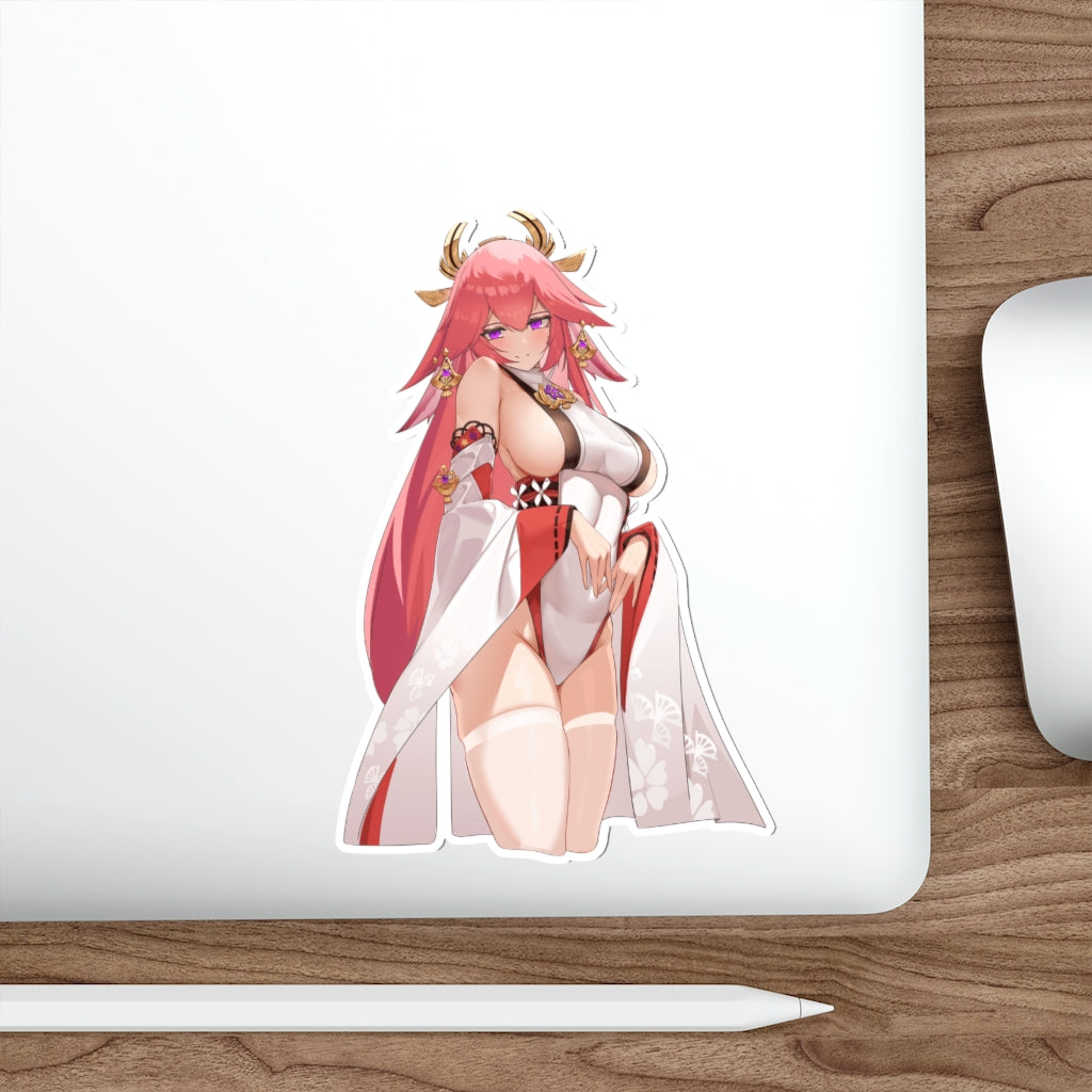 Hot Yae Miko Genshin Impact Waterproof Sticker - Ecchi Vinyl Decal