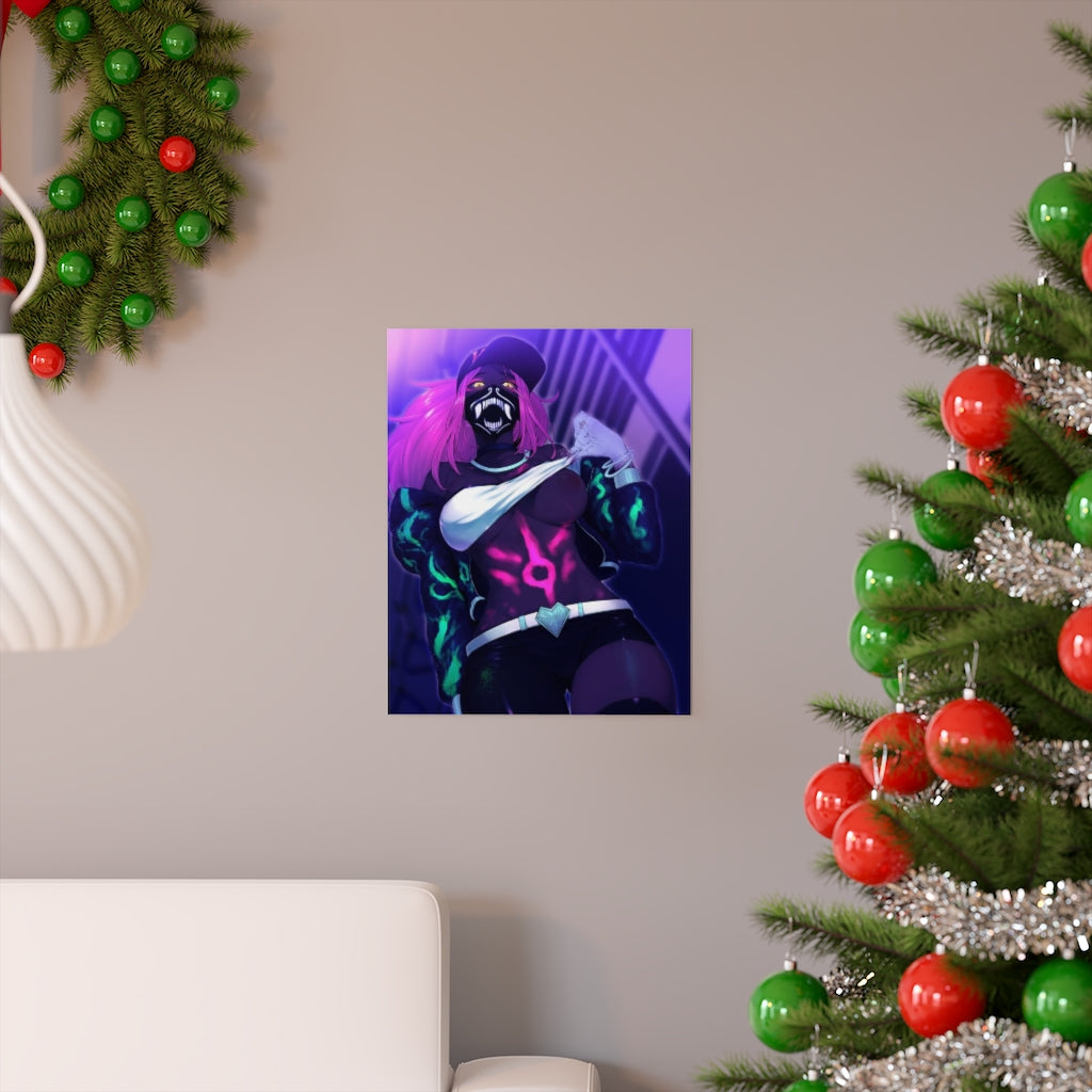 K DA Akali Rave League of Legends Poster - Lewd Premium Matte Vertical Poster - Adult Wall Art