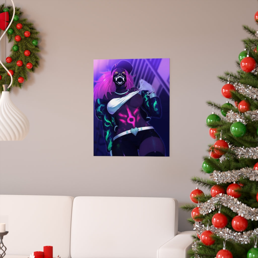 K DA Akali Rave League of Legends Poster - Lewd Premium Matte Vertical Poster - Adult Wall Art