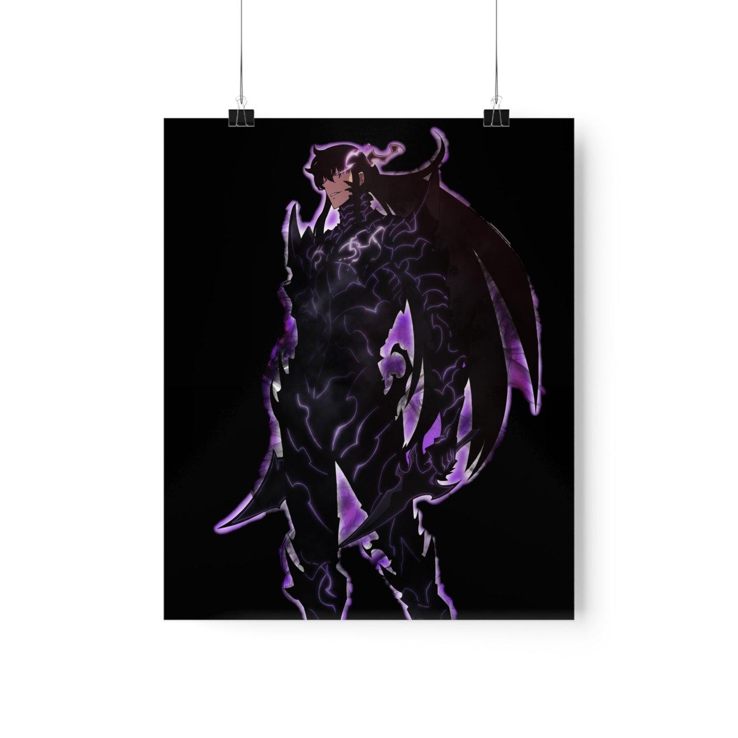 Solo Leveling Poster - Premium Matte Vertical Poster - Sung Jin Woo God Form Anime Wall Art Decor