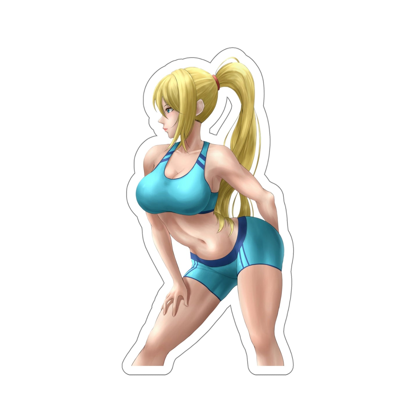 Metroid Waterproof Sticker - Samus Gym Gear Vinyl Car Decal