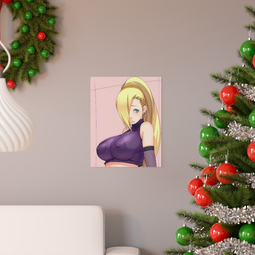 Big Tits Yamanaka Ino Naruto Ecchi Poster - Lewd Premium Matte Vertical Poster - Adult Wall Art