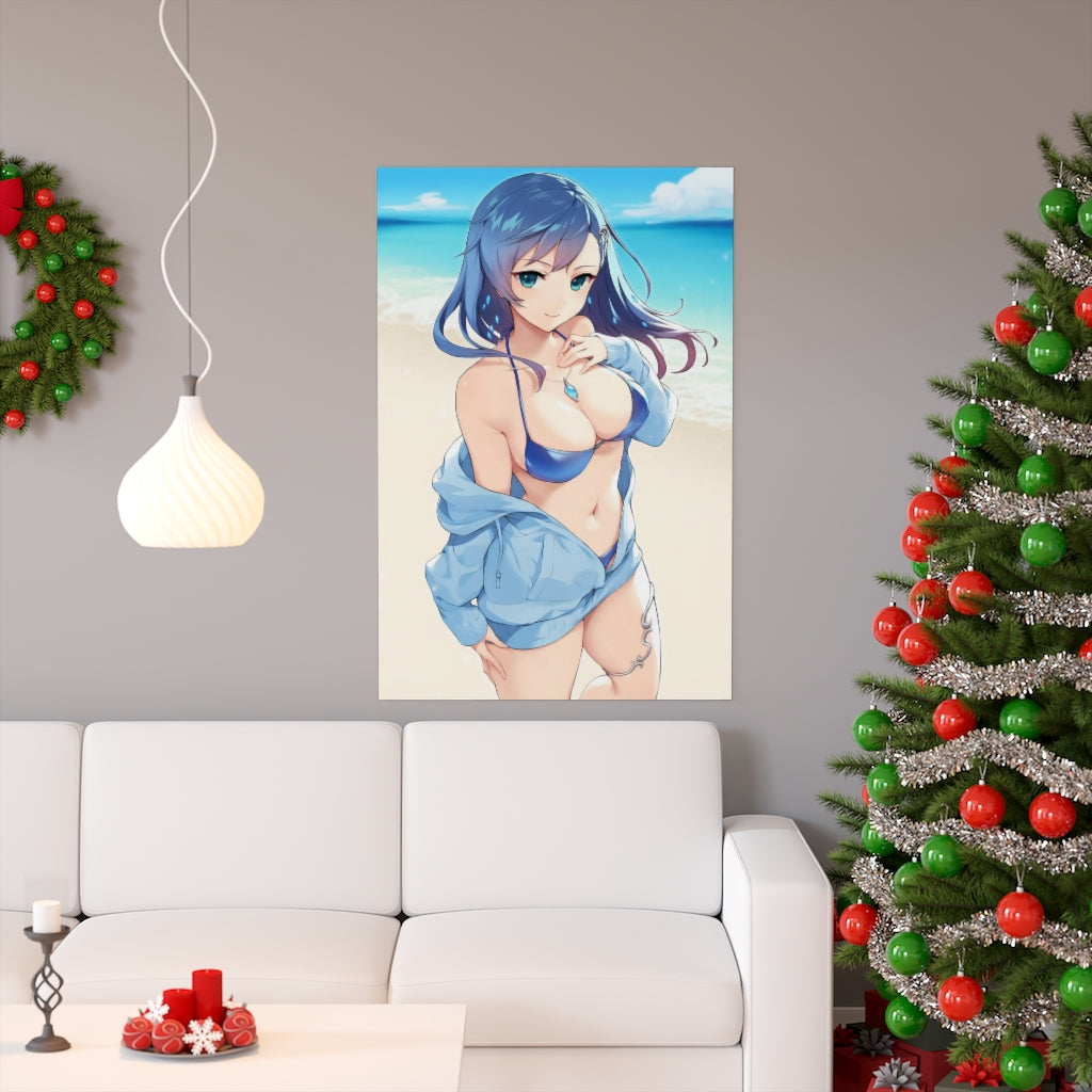 Maria Traydor Bikini Star Ocean Ecchi Poster - Lewd Premium Matte Vertical Poster - Adult Wall Art