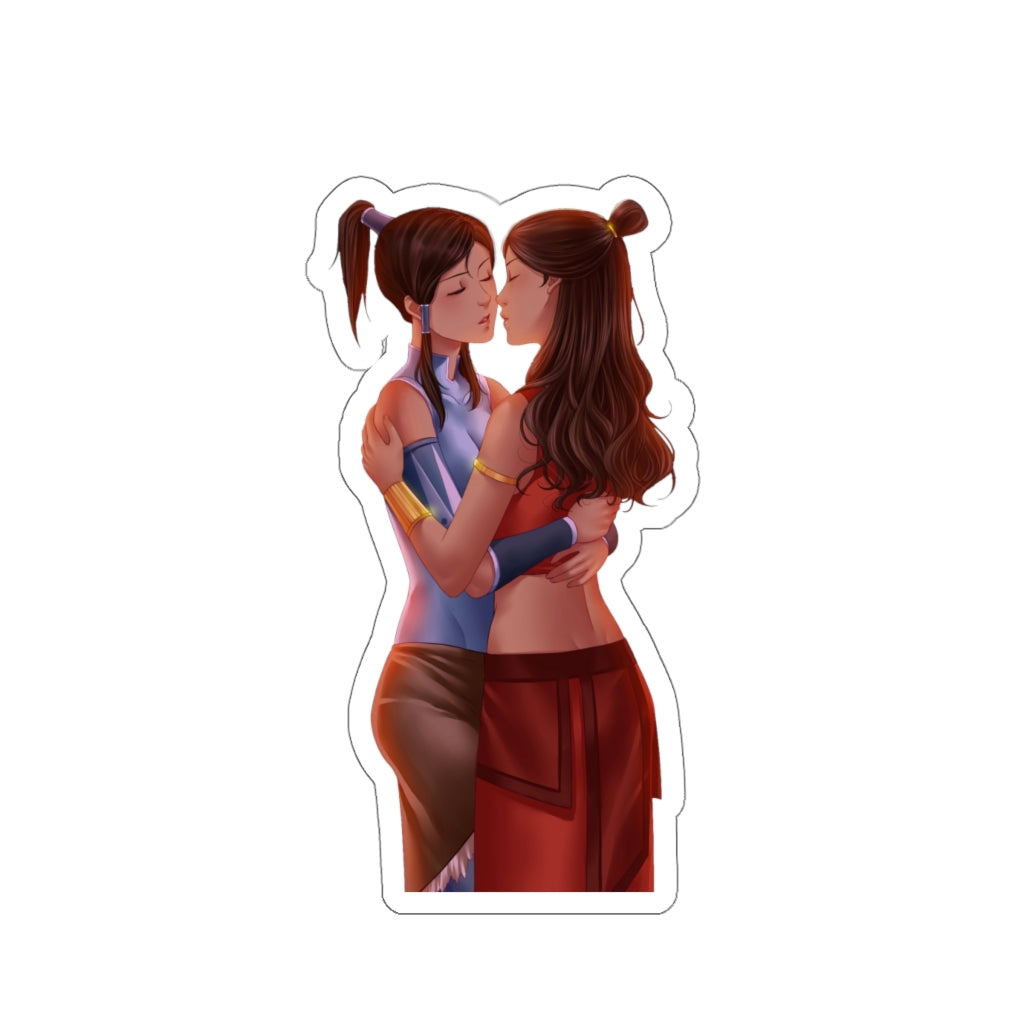 Korra and Katara Waterproof Sticker - Avatar the Last Airbender Ecchi Vinyl Anime Car Decal