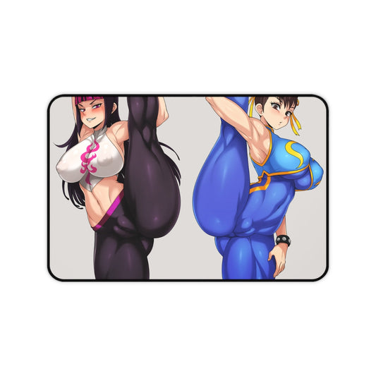 Street Fighter Sexy Mousepad - Juri And Chun Li Large XXL Gaming Desk Mat - Ecchi Playmat