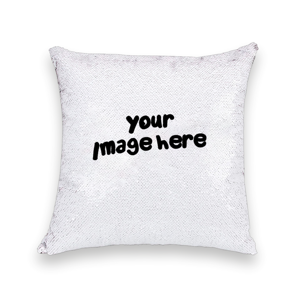 Custom Photo Multicolor -  Sequins Pillowcases 16 × 16“  - 1 Side Printing