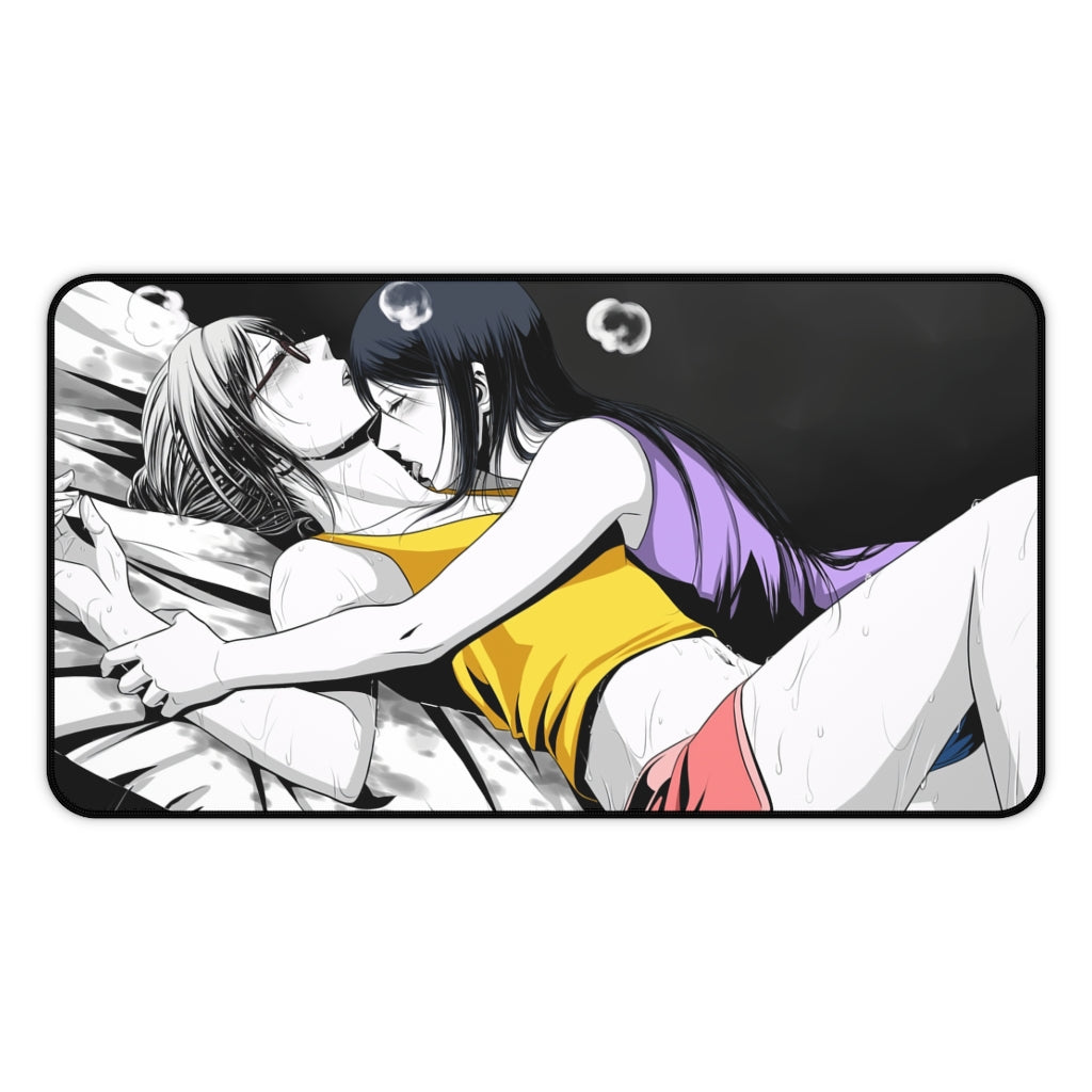 Prison School Sexy Shiraki Meiko and Kurihara Mari Desk Mat - Gaming Mousepad - Non Slip Playmat