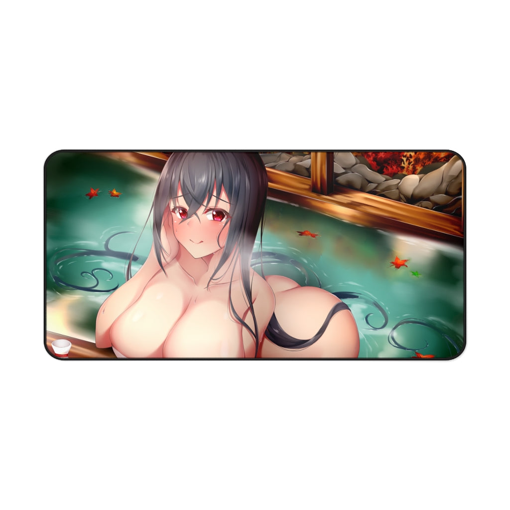 Large Anime Ecchi Desk Mat | Onsen Bath Time | Big Gaming Mousepad - MTG Playmat