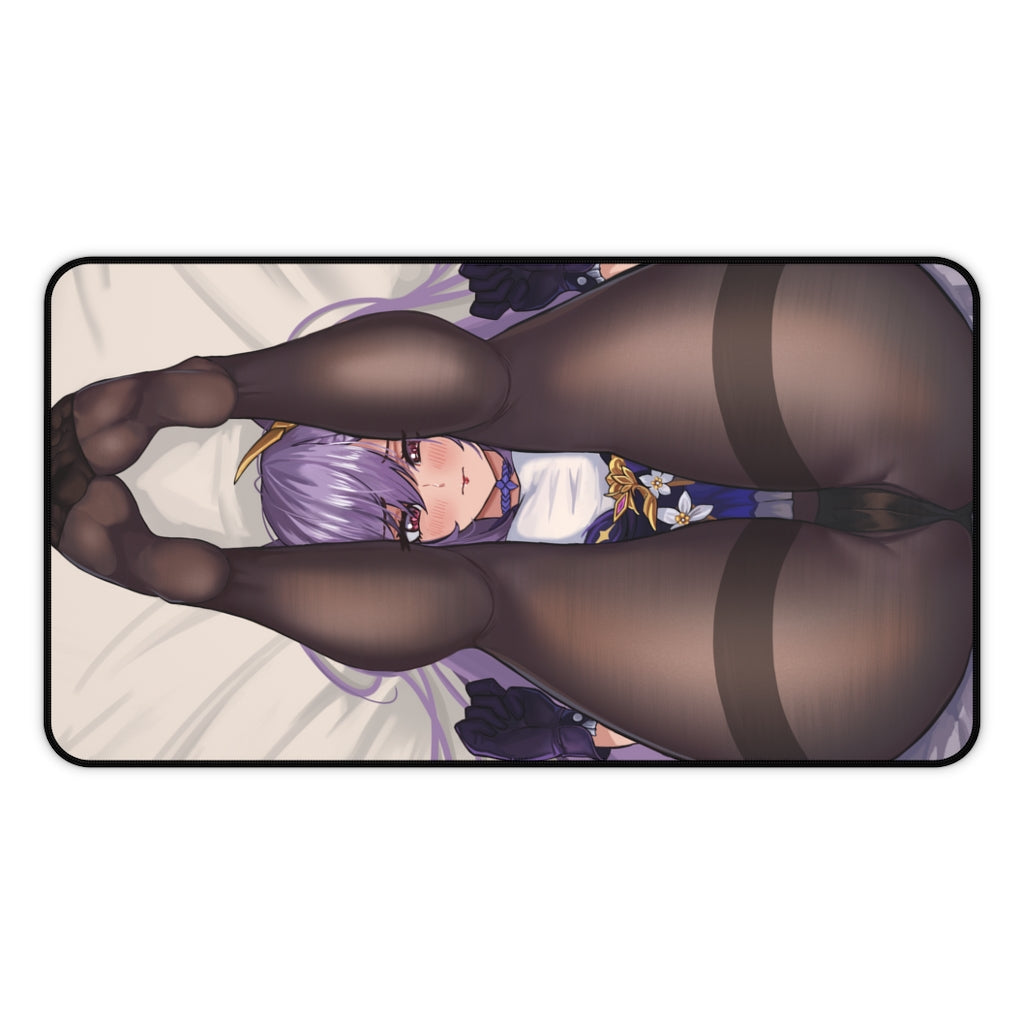 Keqing Genshin Impact Sexy Pantyhose Ass Desk Mat - Non Slip Mousepad