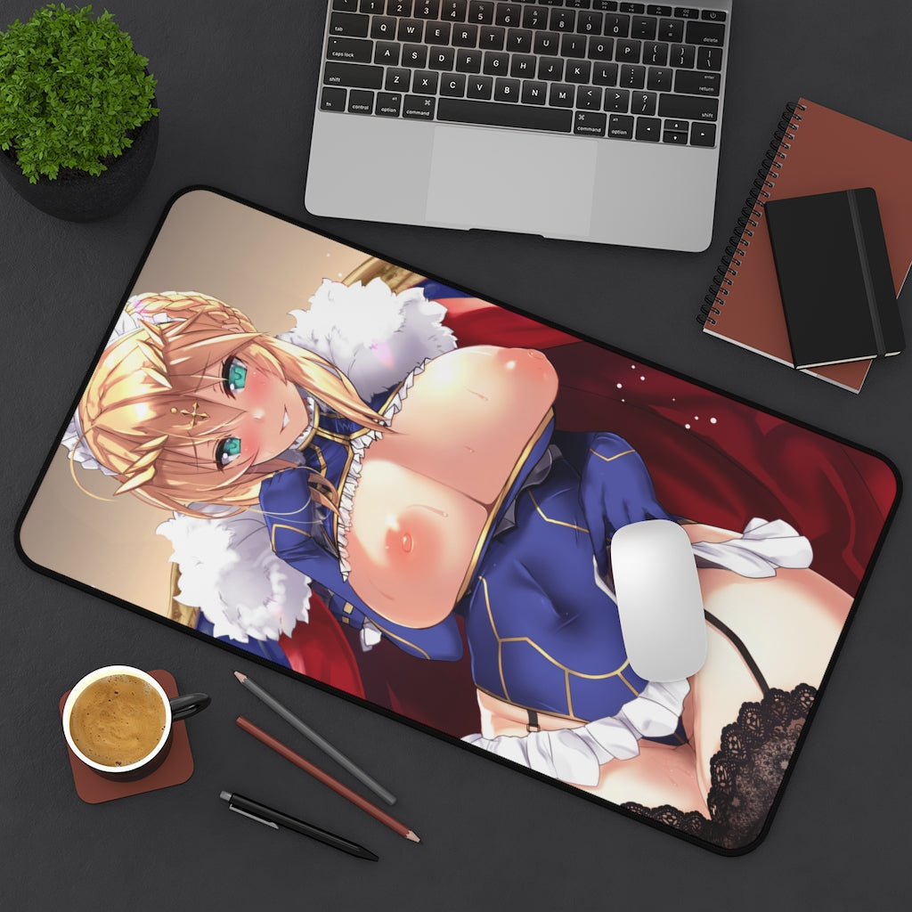 Nude Tits Artoria Pendragon Fate Grand Order Desk Mat - Non Slip Mousepad