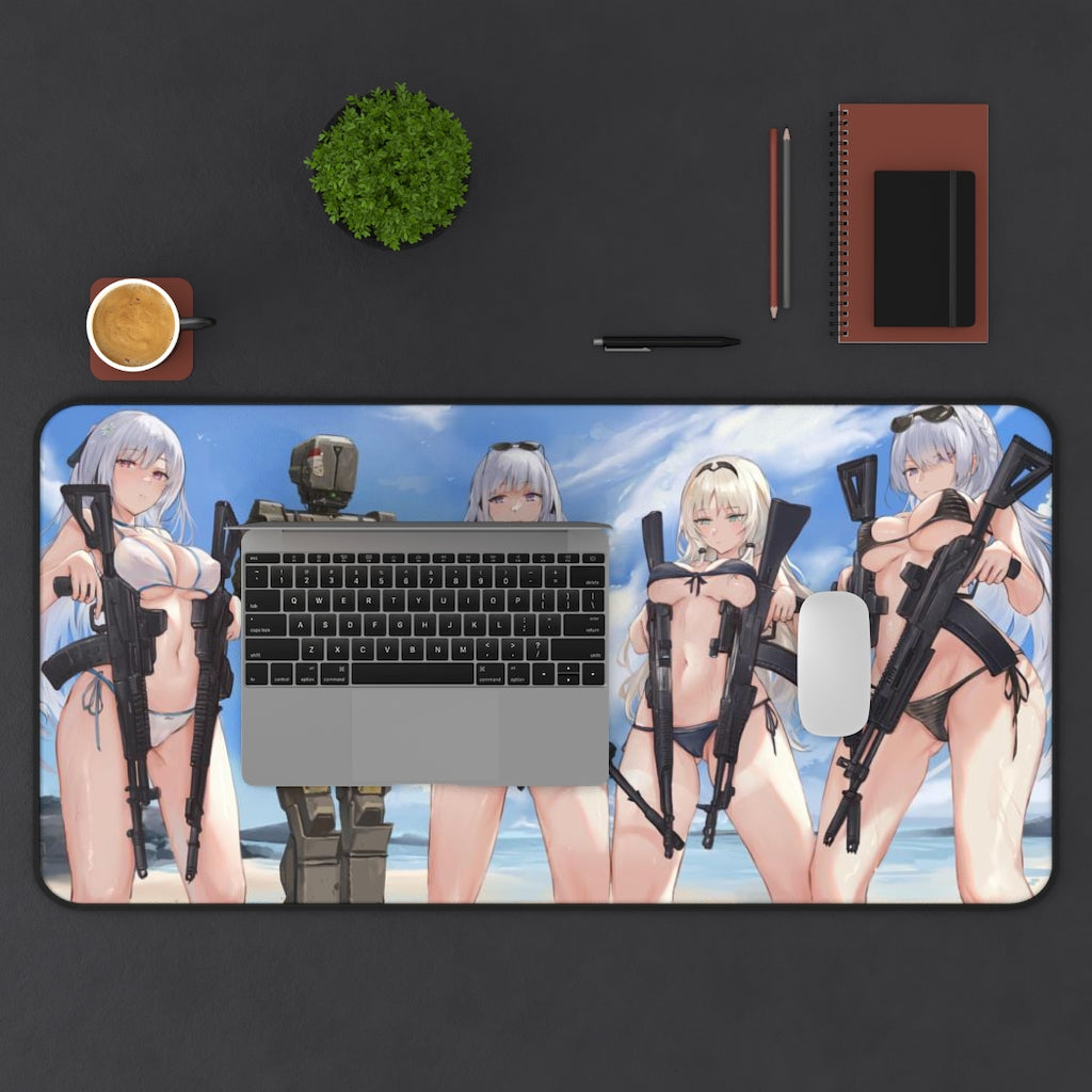 Girls Frontline Ecchi Mousepad - Bikini Waifus Large Desk Mat - Playmat - Girls With Guns