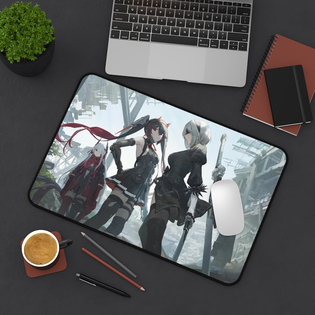 Nier Automata X Punishing Gray Raven Crossover Mousepad - Large Gaming Desk Mat - Gamer Playmat