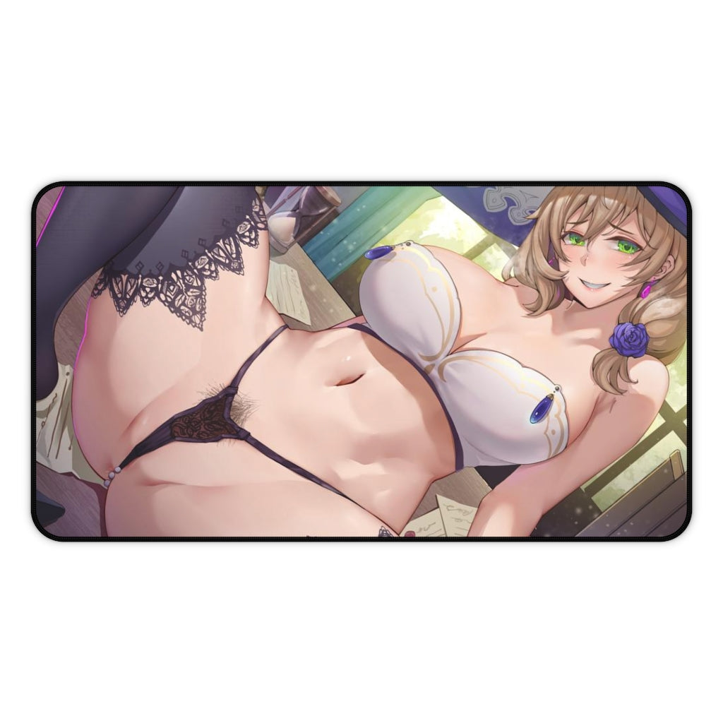 Sexy Lingerie Lisa Genshin Impact Desk Mat - Non Slip Mousepad