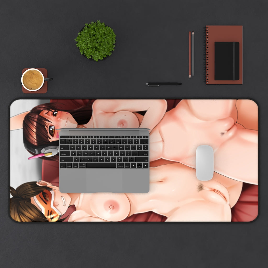 Nude D.Va and Tracer Overwatch Hentai Mousepad - Gaming Playmat