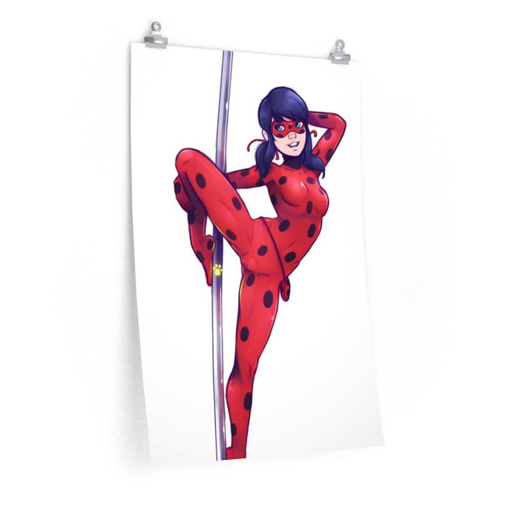 Miraculous Ladybug Sexy Pole Dance Poster - Lewd Premium Matte Vertical Poster - Adult Wall Art