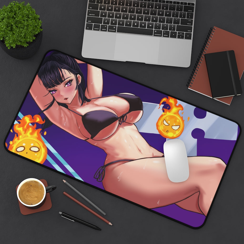 Fire Force Maki Oze Hot Bikini Gaming Desk Mat - Anime Mousepad - Sexy Girl Playmat