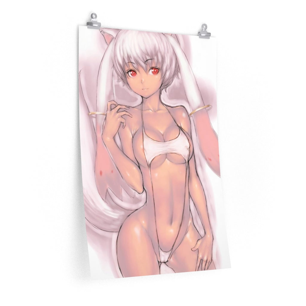 Kyubey Mahou Shoujo Madoka Magica Poster - Lewd Premium Matte Vertical Poster - Adult Wall Art