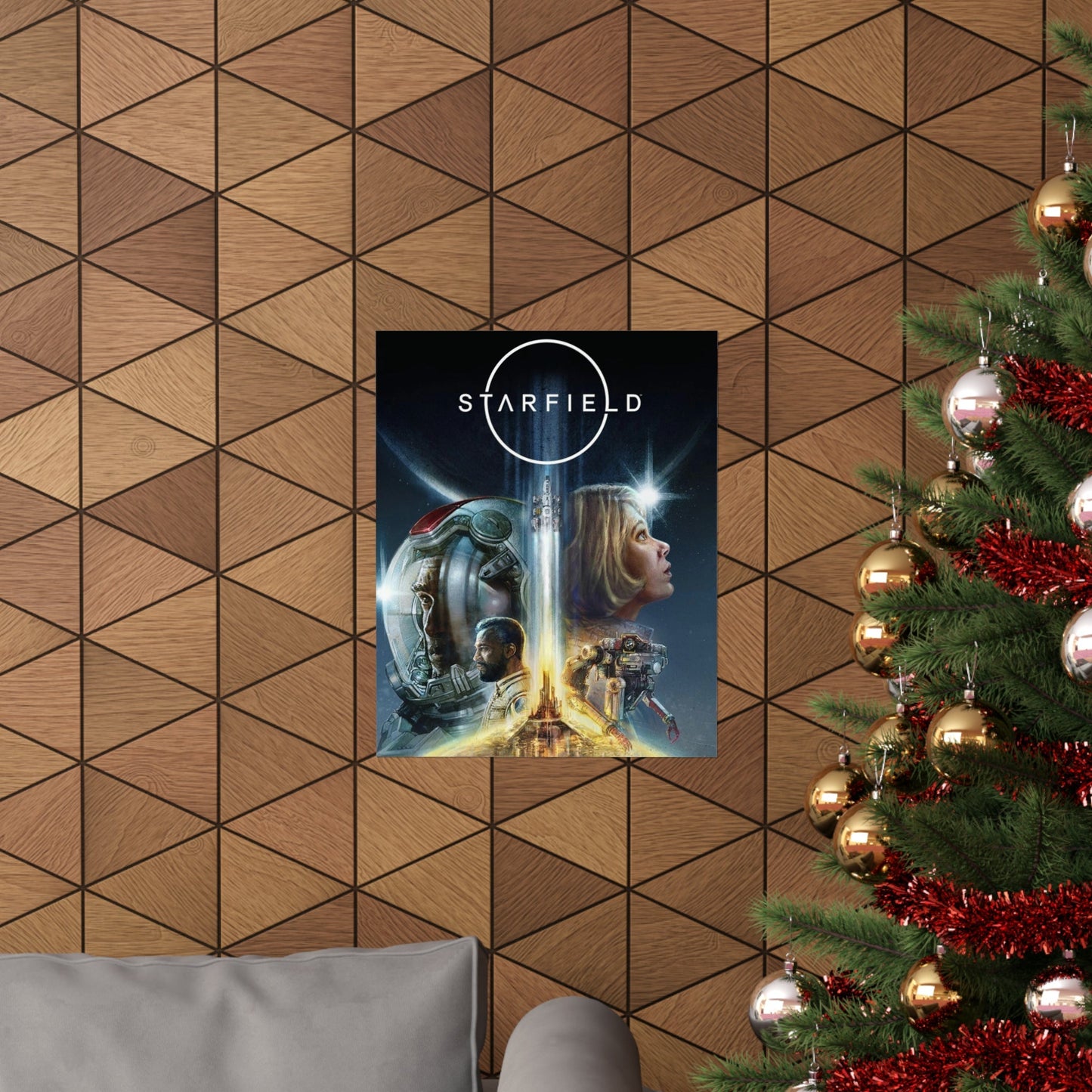 Starfield Cover Poster - Gaming Decor Wall Art - Premium Matte Vertical Poster -  Sci Fi Art Gift